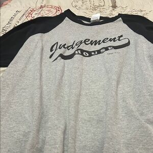 Anvil Black and Gray Graphic Tee